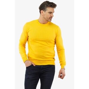 Scotch & Soda Mens Linen Blend Crewneck Sweater Yellow 176979-24-PSMM-D60 Large